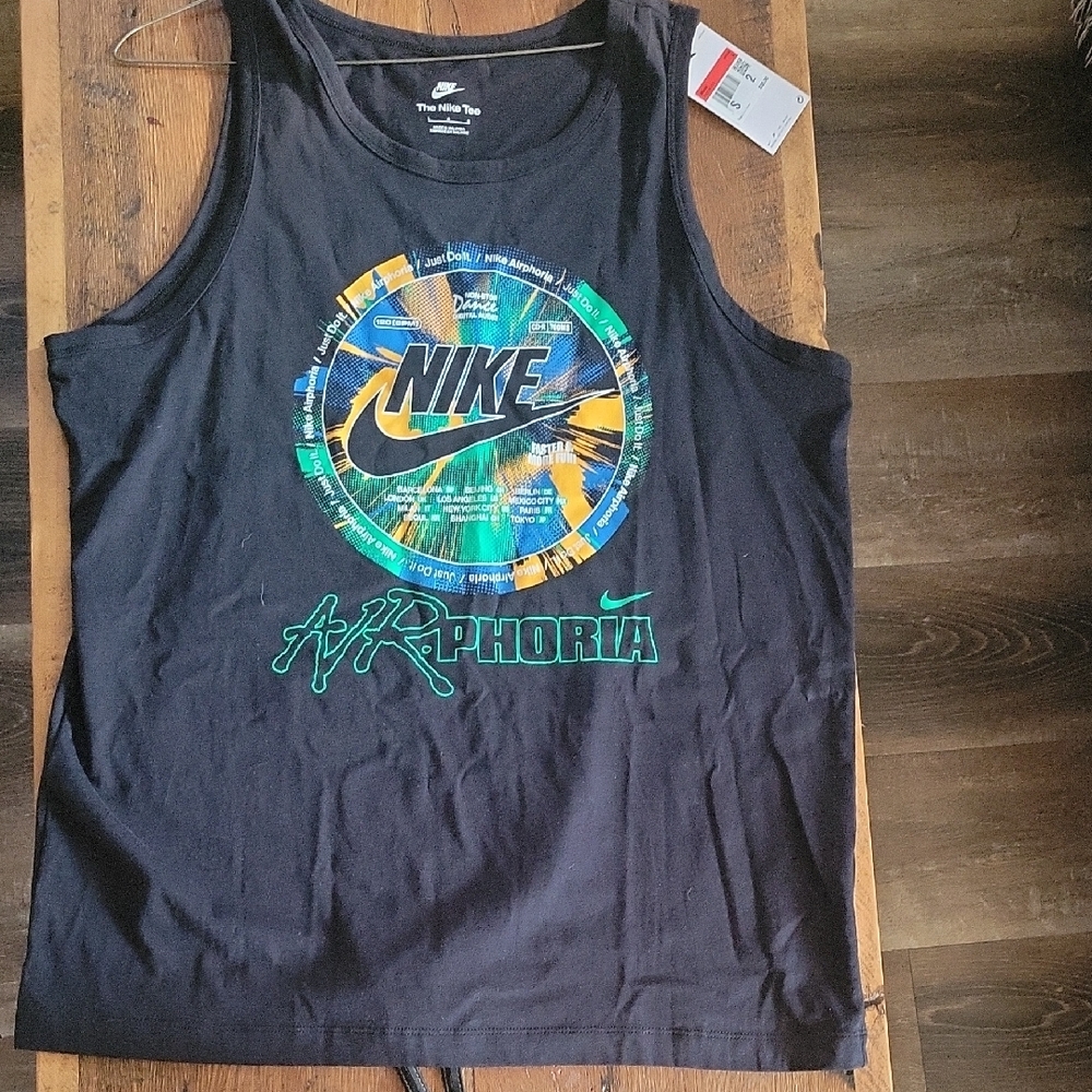 Nike Black Tank Top with Colorful Graphic